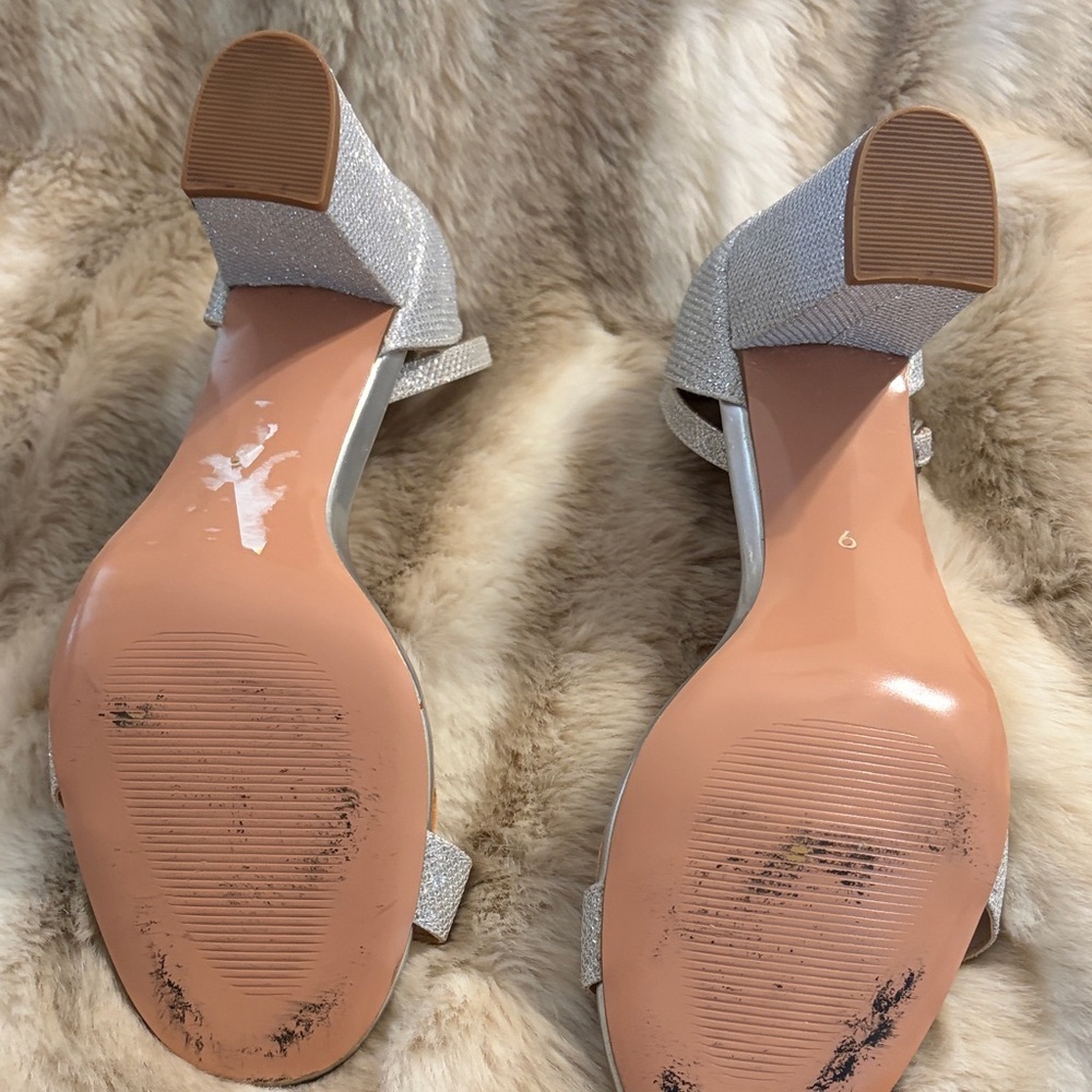 IDIFU Cookie-LO low block heel sandals in silver glitter - Picture 5 of 5